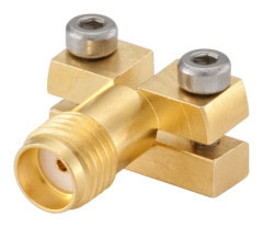 SMA母头，侧板，PCB 板焊接式